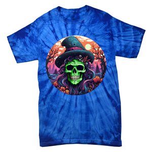 Halloween Scary Witch Face Trick Treat Gift Tie-Dye T-Shirt