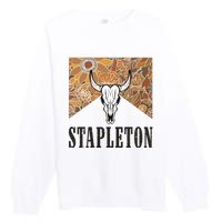 Howdy S.T.A.P.L.E.T.O.N Western S.T.A.P.L.E.T.O.N Punchy Cowboy Premium Crewneck Sweatshirt