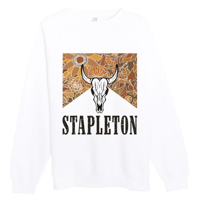 Howdy S.T.A.P.L.E.T.O.N Western S.T.A.P.L.E.T.O.N Punchy Cowboy Premium Crewneck Sweatshirt