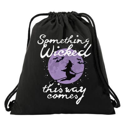 Halloween SOMETHING WICKED This WAY COMES Shakespeare Drawstring Bag