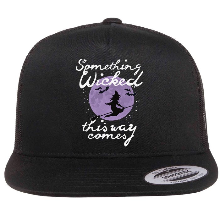Halloween SOMETHING WICKED This WAY COMES Shakespeare Flat Bill Trucker Hat
