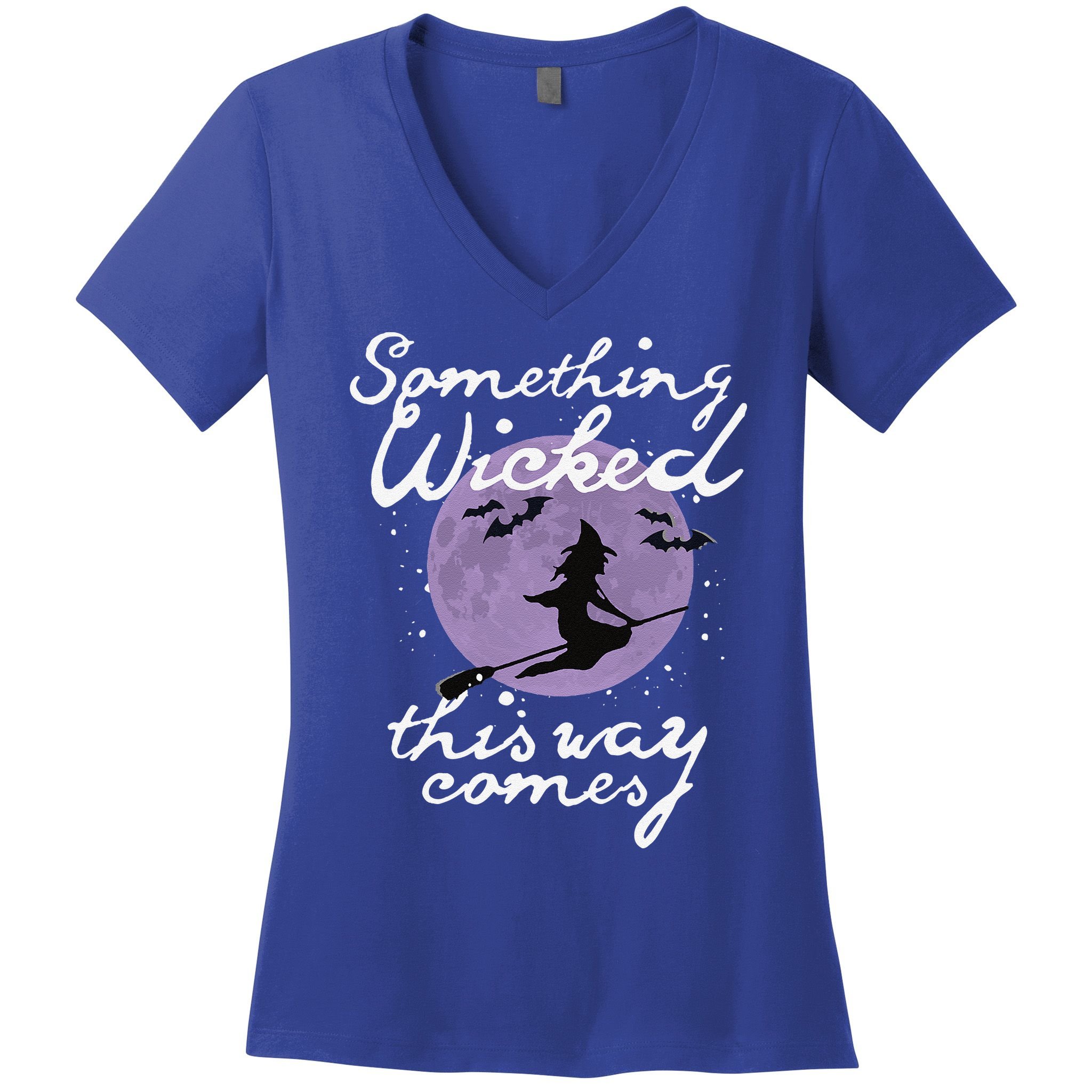 Halloween SOMETHING WICKED This WAY COMES Shakespeare Women's V-Neck T-Shirt