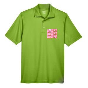 Howdy Southern Western Country Rodeo Pink Cowgirl Men's Origin Performance Pique Polo