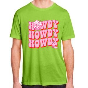 Howdy Southern Western Country Rodeo Pink Cowgirl Adult ChromaSoft Performance T-Shirt