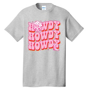 Howdy Southern Western Country Rodeo Pink Cowgirl Tall T-Shirt