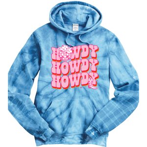 Howdy Southern Western Country Rodeo Pink Cowgirl Tie Dye Hoodie