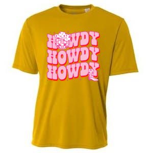 Howdy Southern Western Country Rodeo Pink Cowgirl Cooling Performance Crew T-Shirt