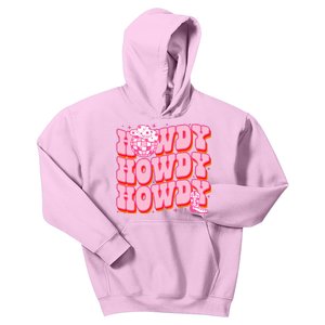 Howdy Southern Western Country Rodeo Pink Cowgirl Kids Hoodie