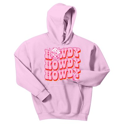 Howdy Southern Western Country Rodeo Pink Cowgirl Kids Hoodie