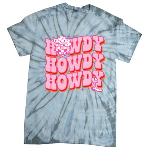 Howdy Southern Western Country Rodeo Pink Cowgirl Tie-Dye T-Shirt