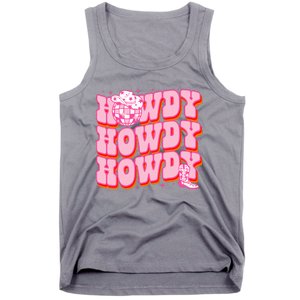 Howdy Southern Western Country Rodeo Pink Cowgirl Tank Top