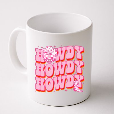 Howdy Southern Western Country Rodeo Pink Cowgirl Coffee Mug