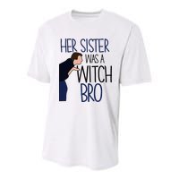 Her Sister Was A Witch Bro She Came Down In A Bubble Funny Youth Performance Sprint T-Shirt