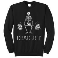 Halloween Skeleton Weight Lifting Workout Sweatshirt