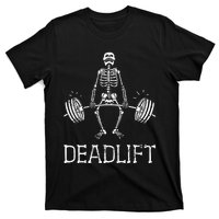 Halloween Skeleton Weight Lifting Workout T-Shirt