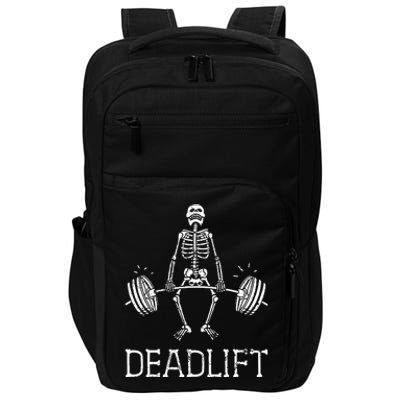 Halloween Skeleton Weight Lifting Workout Impact Tech Backpack