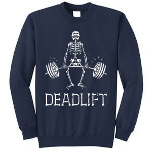 Halloween Skeleton Weight Lifting Workout Sweatshirt