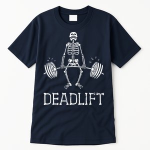 Halloween Skeleton Weight Lifting Workout Tall T-Shirt