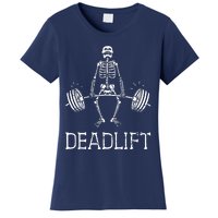 Halloween Skeleton Weight Lifting Workout Women's T-Shirt