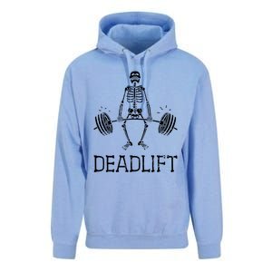 Halloween Skeleton Weight Lifting Workout Unisex Surf Hoodie