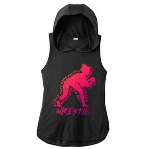 High School Wrestling Mom Dad Gift Wrestling Gift Ladies PosiCharge Tri-Blend Wicking Draft Hoodie Tank