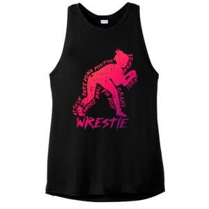 High School Wrestling Mom Dad Gift Wrestling Gift Ladies PosiCharge Tri-Blend Wicking Tank