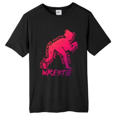 High School Wrestling Mom Dad Gift Wrestling Gift Tall Fusion ChromaSoft Performance T-Shirt