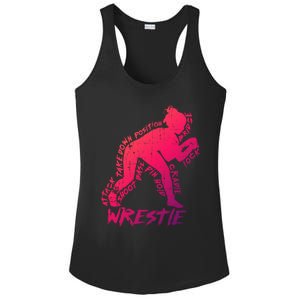 High School Wrestling Mom Dad Gift Wrestling Gift Ladies PosiCharge Competitor Racerback Tank