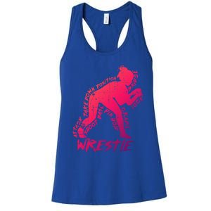 High School Wrestling Mom Dad Gift Wrestling Gift Women's Racerback Tank