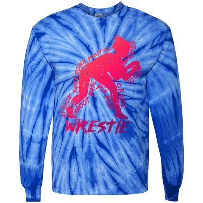 High School Wrestling Mom Dad Gift Wrestling Gift Tie-Dye Long Sleeve Shirt