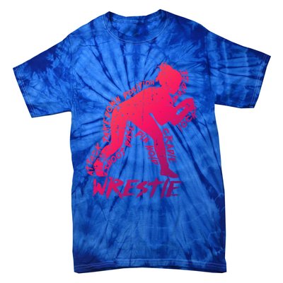 High School Wrestling Mom Dad Gift Wrestling Gift Tie-Dye T-Shirt