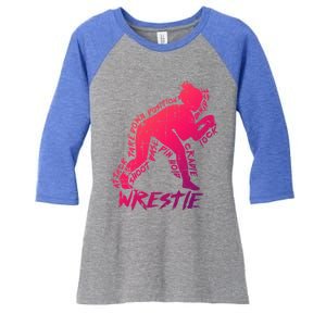 High School Wrestling Mom Dad Gift Wrestling Gift Women's Tri-Blend 3/4-Sleeve Raglan Shirt