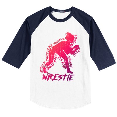 High School Wrestling Mom Dad Gift Wrestling Gift Baseball Sleeve Shirt