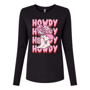 Howdy Southern Western Girl Country Rodeo Cowgirl Disco Womens Cotton Relaxed Long Sleeve T-Shirt