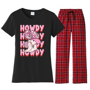 Howdy Southern Western Girl Country Rodeo Cowgirl Disco Women's Flannel Pajama Set