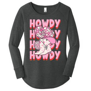 Howdy Southern Western Girl Country Rodeo Cowgirl Disco Women's Perfect Tri Tunic Long Sleeve Shirt