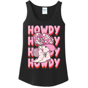 Howdy Southern Western Girl Country Rodeo Cowgirl Disco Ladies Essential Tank