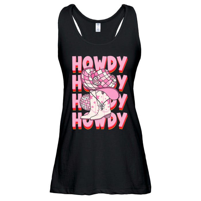 Howdy Southern Western Girl Country Rodeo Cowgirl Disco Ladies Essential Flowy Tank