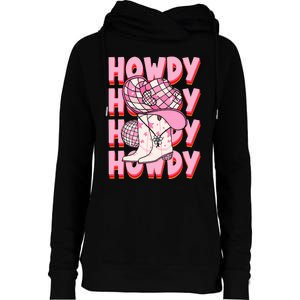 Howdy Southern Western Girl Country Rodeo Cowgirl Disco Womens Funnel Neck Pullover Hood