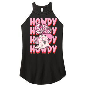 Howdy Southern Western Girl Country Rodeo Cowgirl Disco Women's Perfect Tri Rocker Tank