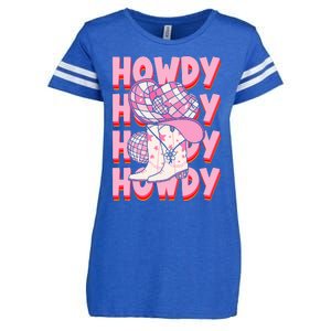 Howdy Southern Western Girl Country Rodeo Cowgirl Disco Enza Ladies Jersey Football T-Shirt