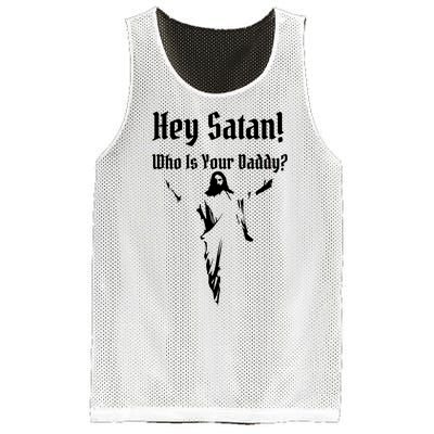 Hey Satan Who Is Your Daddy Mesh Reversible Basketball Jersey Tank