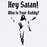 Hey Satan Who Is Your Daddy Cropped Pullover Crew