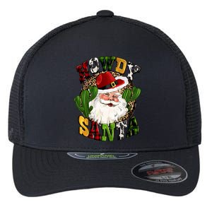 Howdy Santa Western Cactus Christmas Cow Buffalo Plaid Great Gift Flexfit Unipanel Trucker Cap