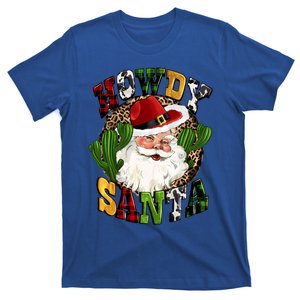 Howdy Santa Western Cactus Christmas Cow Buffalo Plaid Great Gift T-Shirt