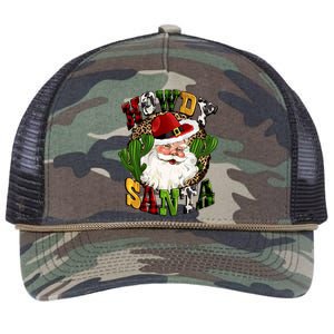 Howdy Santa Western Cactus Christmas Cow Buffalo Plaid Great Gift Retro Rope Trucker Hat Cap