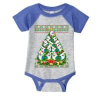 Hammerhead Shark Xmas Lighting Tree Shark Ugly Christmas Gift Infant Baby Jersey Bodysuit