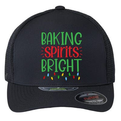 Holiday Season Xmas Matching Pajama Baking Spirits Bright Great Gift Flexfit Unipanel Trucker Cap