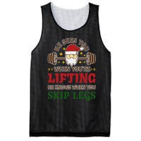 He Sees You When YouRe Lifting He Knows When You Skip Legs Mesh Reversible Basketball Jersey Tank