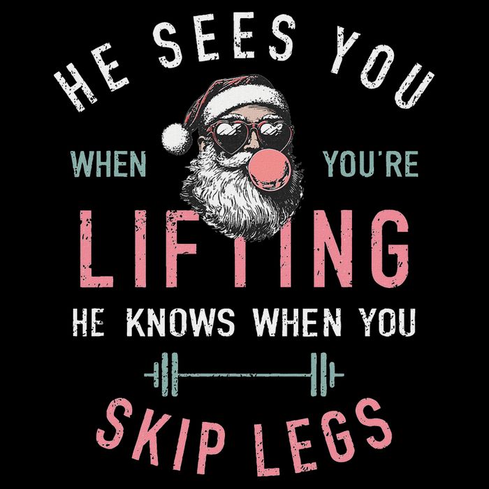 He Sees You When YouRe Lifting Skip Legs Santa Christmas Impact Tech Backpack